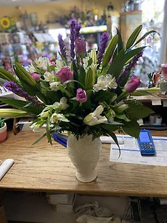 Lavender Blooms in Lenox Vase